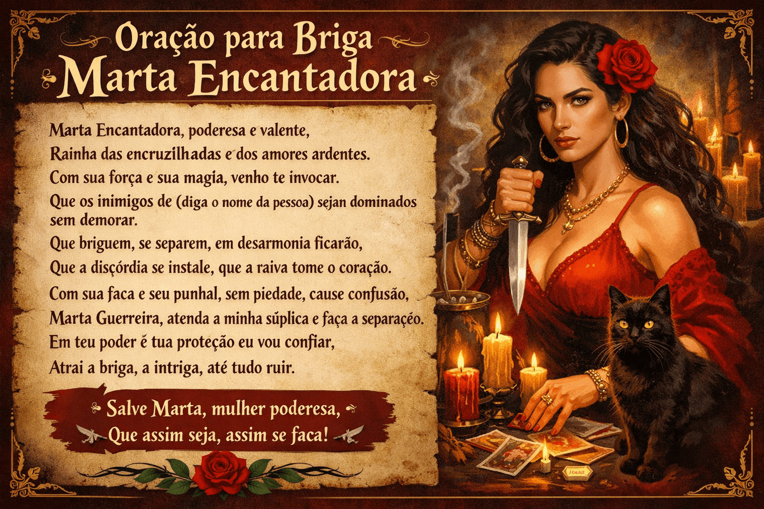 Oração para Briga Marta encantadora